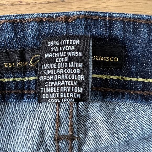 Southpole Y2K Cropped Denim Jeans Bedazzled Back Pockets Size 9 Streetwear Urban - Picture 8 of 8